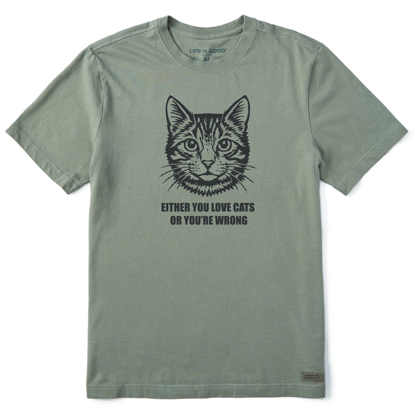 Men's Bert's Love Cats Tabby Short Sleeve Crusher Tee