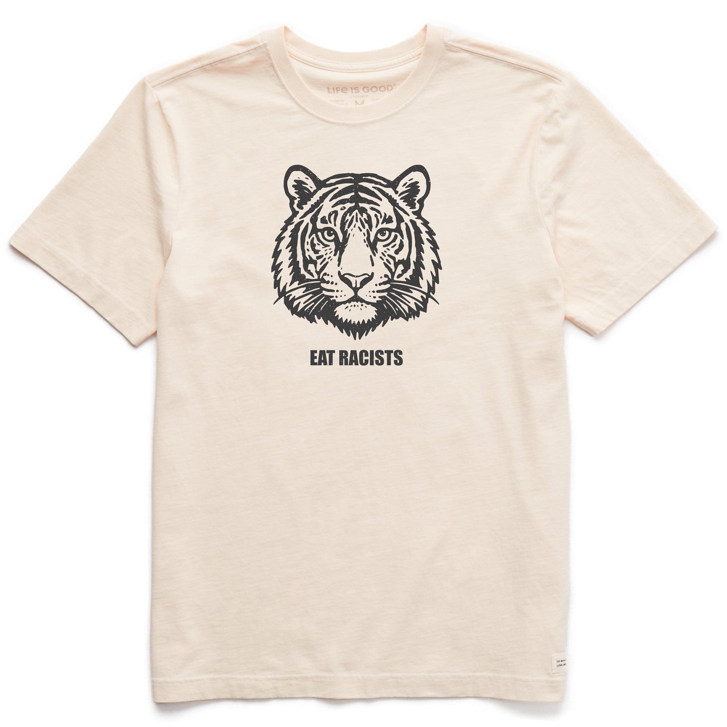Men's Bert's Eat Racists Tiger Short Sleeve Crusher Tee