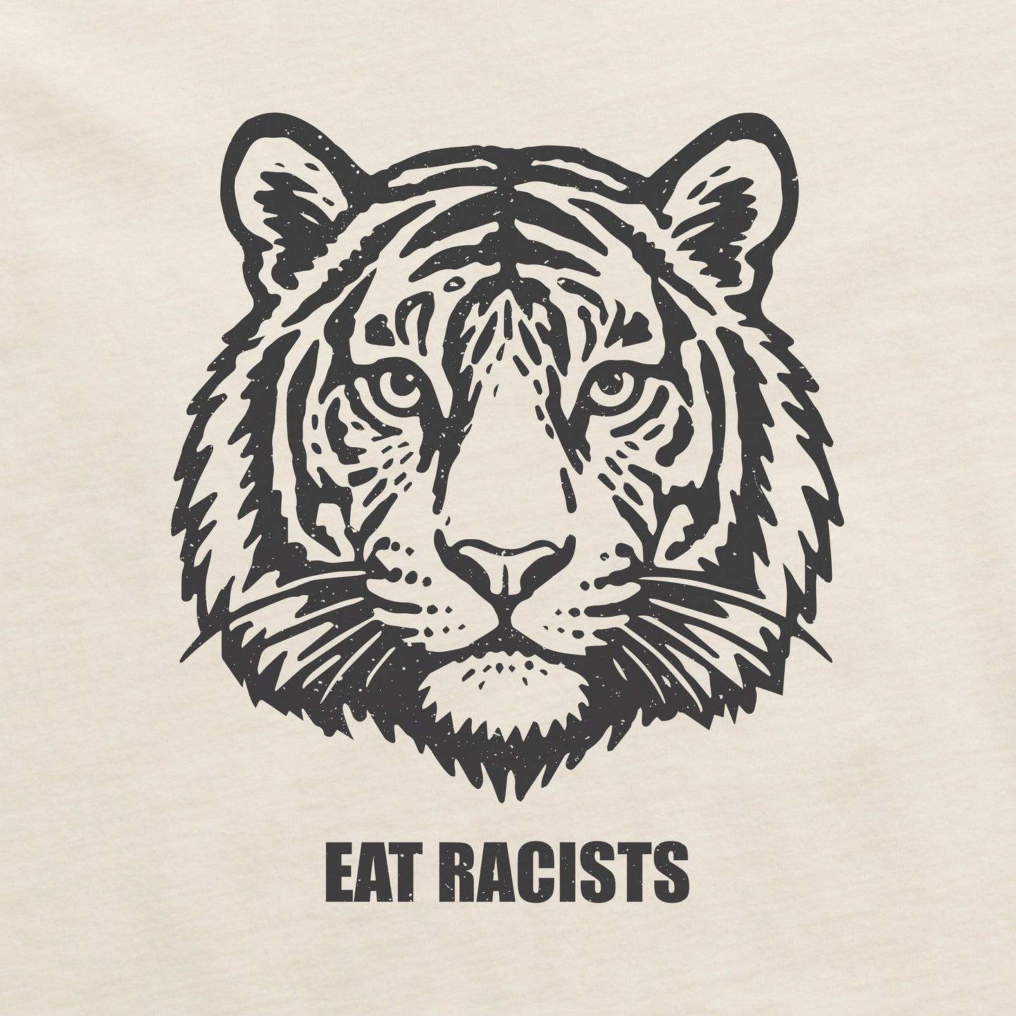 Men's Bert's Eat Racists Tiger Short Sleeve Crusher Tee