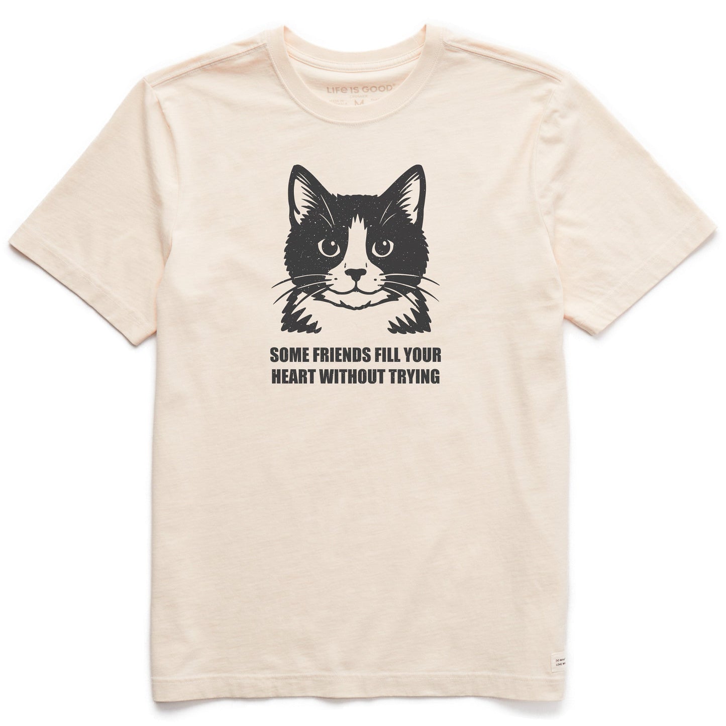 Men's Bert's Fill Your Heart Tuxedo Cat Short Sleeve Crusher Tee