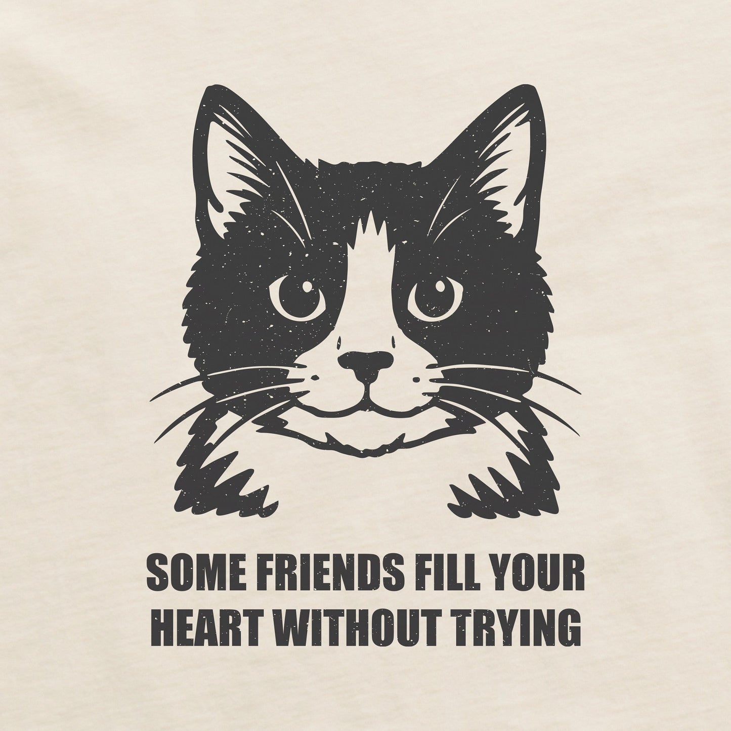 Men's Bert's Fill Your Heart Tuxedo Cat Short Sleeve Crusher Tee
