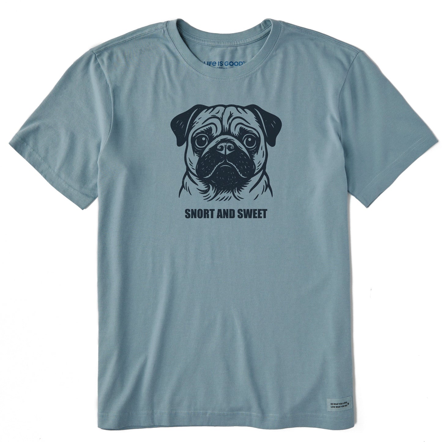 Men's Bert's Snort & Sweet Pug Short Sleeve Crusher Tee