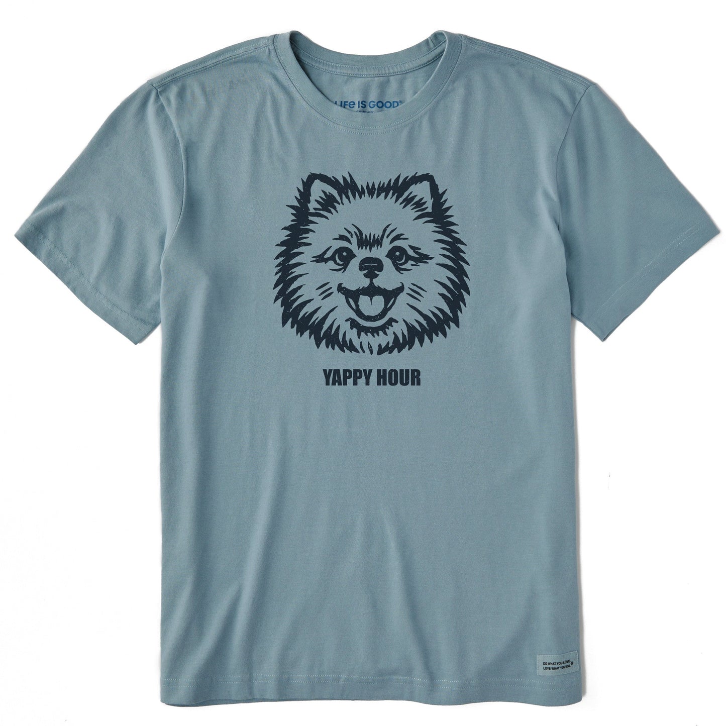 Men's Bert's Yappy Hour Pomeranian Short Sleeve Crusher Tee