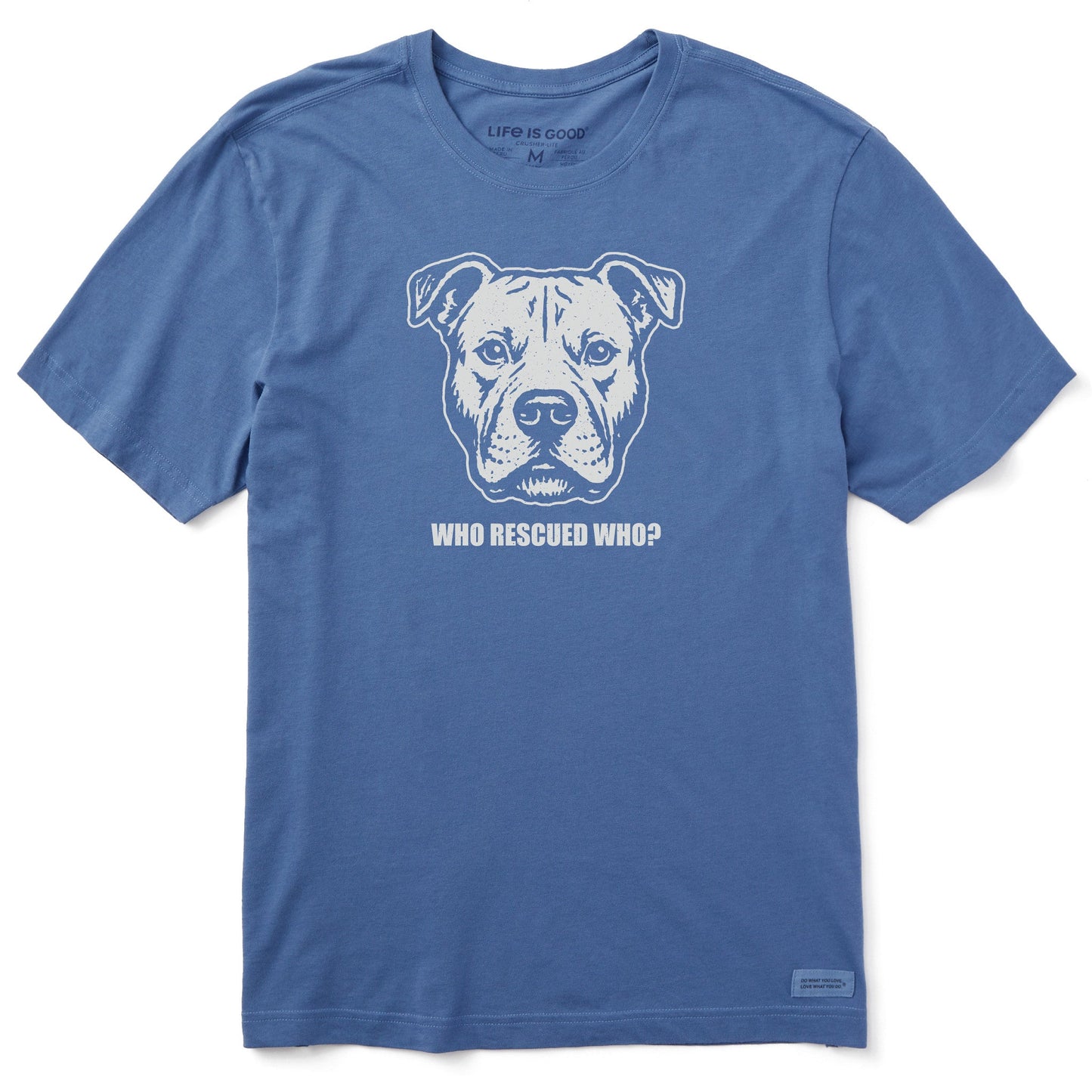 Men's Bert's Who Rescued Who Pit Short Sleeve Crusher Tee