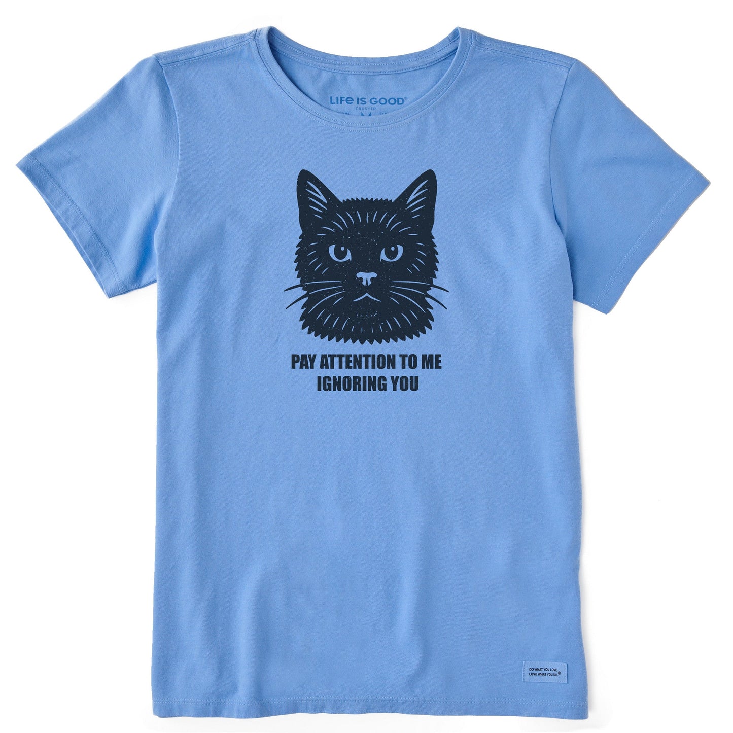 Women's Bert's Ignore You Cat Short Sleeve Crusher Tee