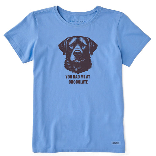 Women's Bert's You Had Me at Chocolate Lab Short Sleeve Crusher Tee