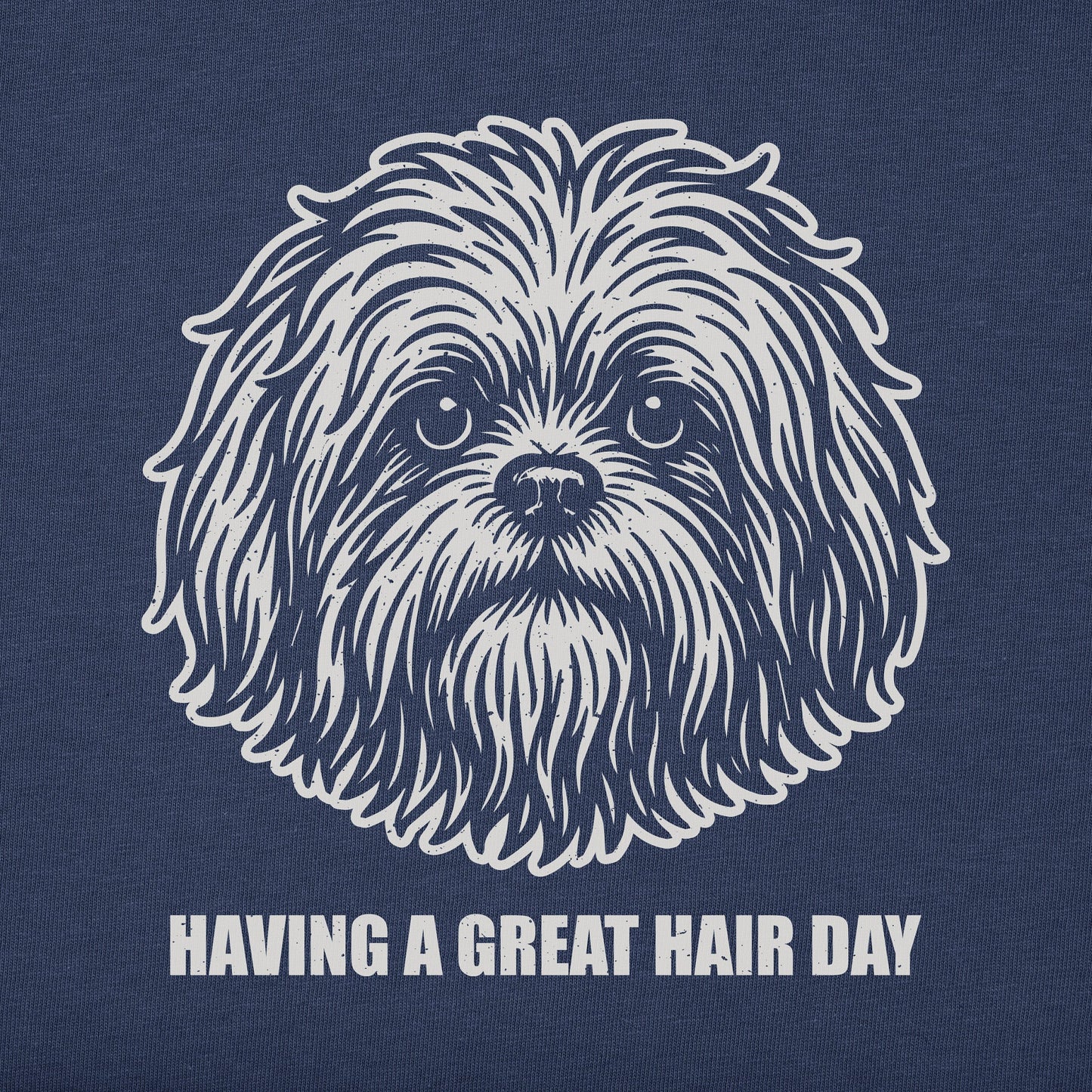 Women's Bert's Great Hair Day Shih Tzu Short Sleeve Crusher Tee