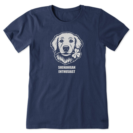 Women's Bert's Shenanigan Enthusiast Golden Short Sleeve Crusher Tee