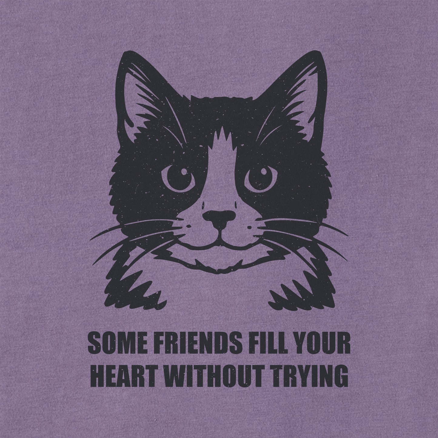 Women's Bert's Fill Your Heart Tuxedo Cat Short Sleeve Crusher Tee