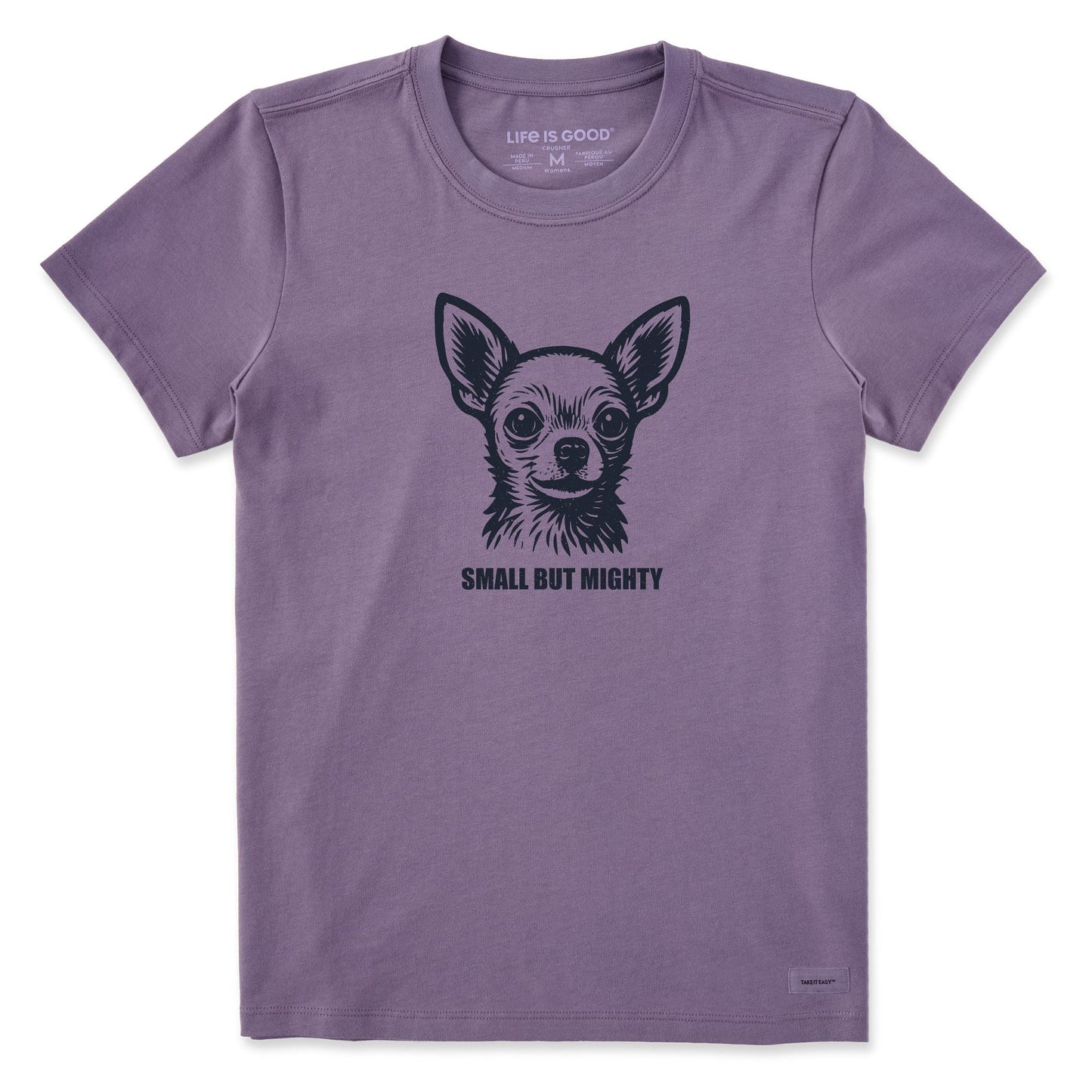 Women's Bert's Small but Might Chihuahua Short Sleeve Crusher Tee