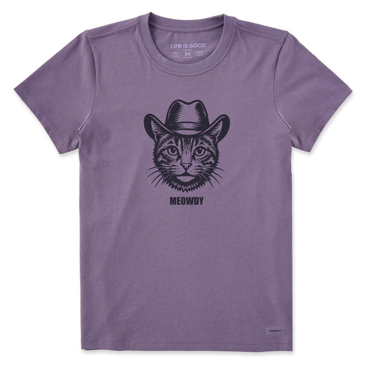 Women's Bert's Meowdy Cat Short Sleeve Crusher Tee