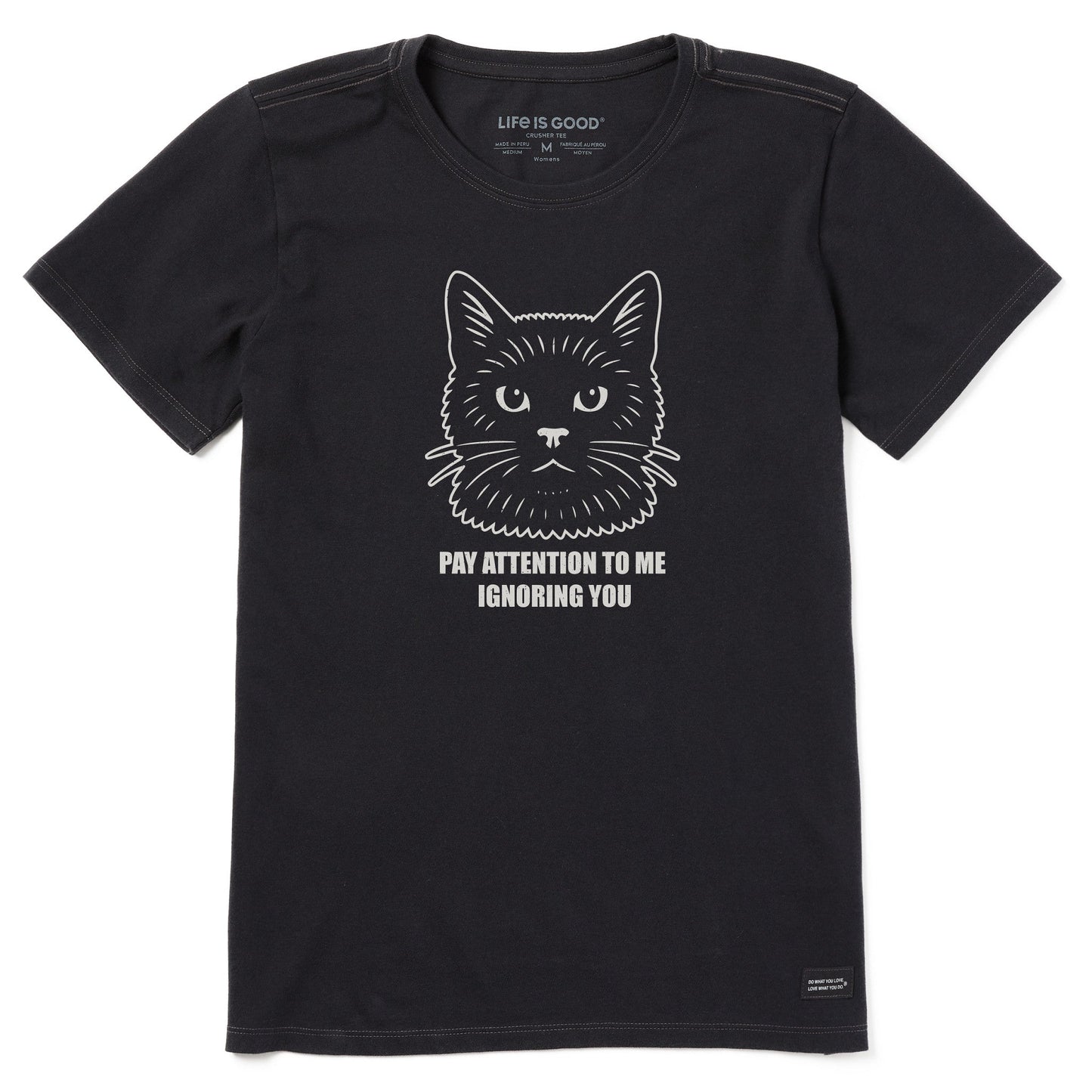 Women's Bert's Ignore You Cat Short Sleeve Crusher Tee