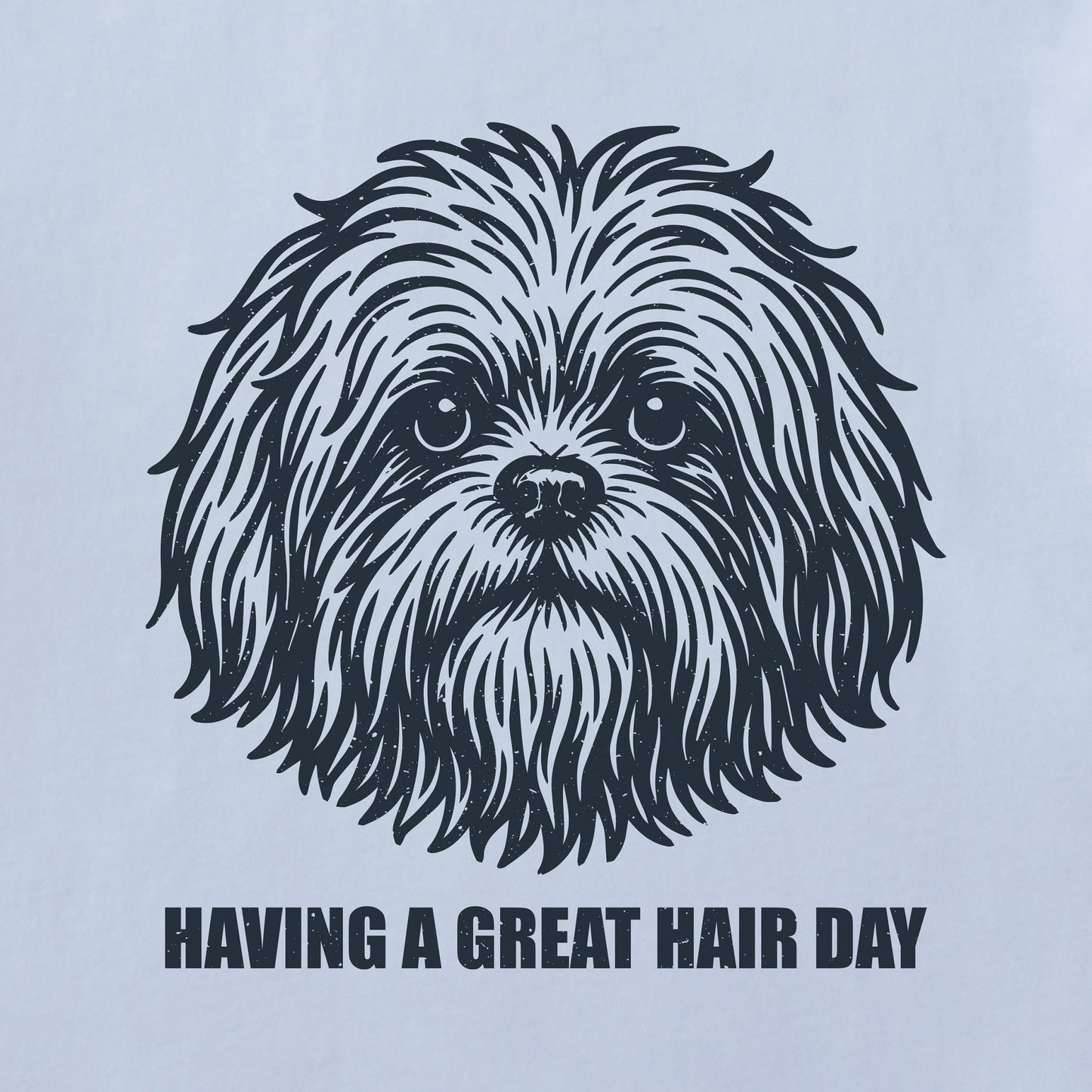 Women's Bert's Great Hair Day Shih Tzu Short Sleeve Crusher Tee