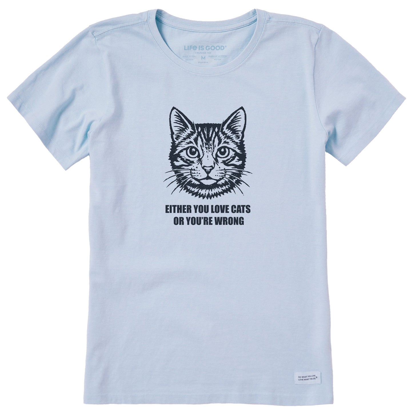 Women's Bert's Love Cats Tabby Short Sleeve Crusher Tee
