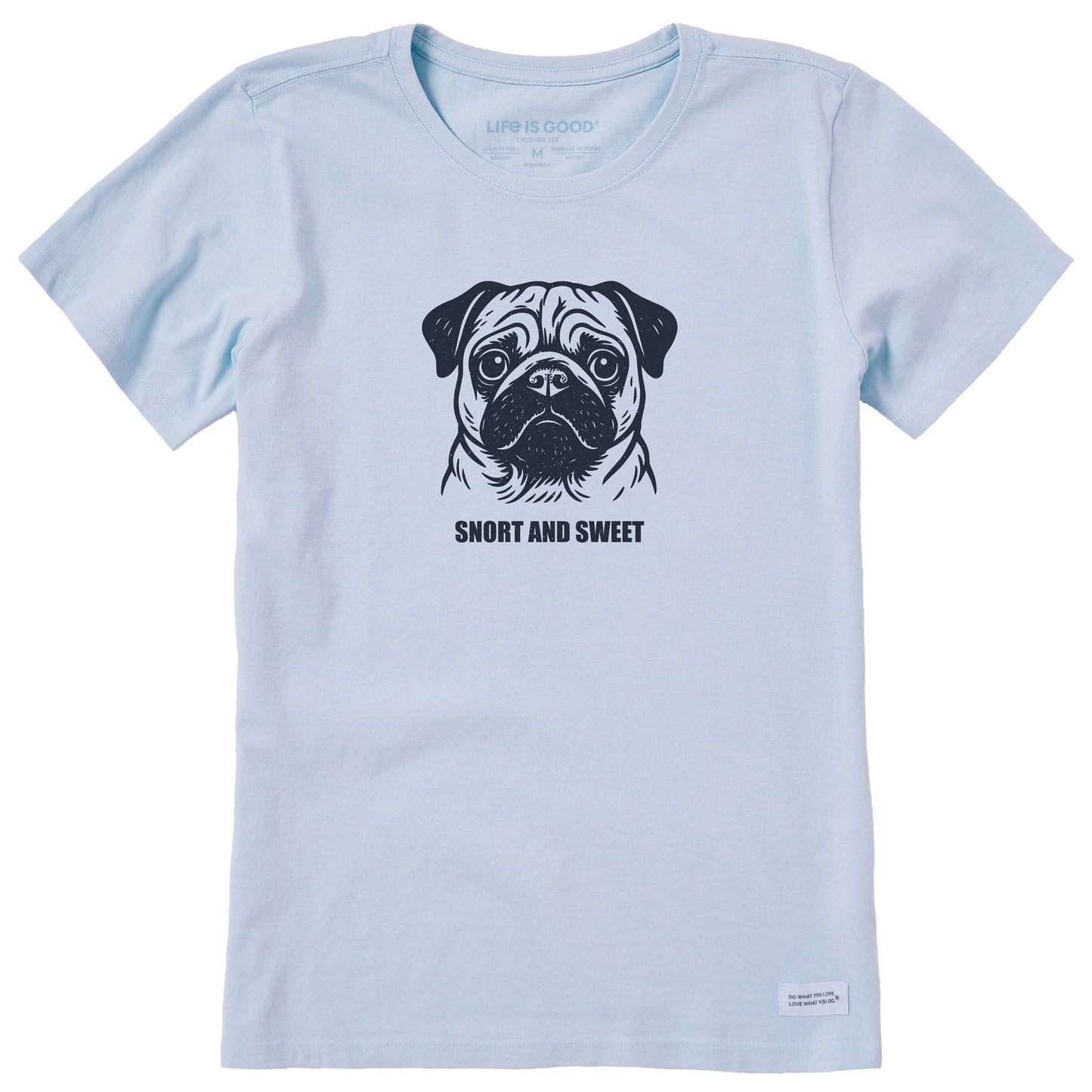 Women's Bert's Snort & Sweet Pug Short Sleeve Crusher Tee