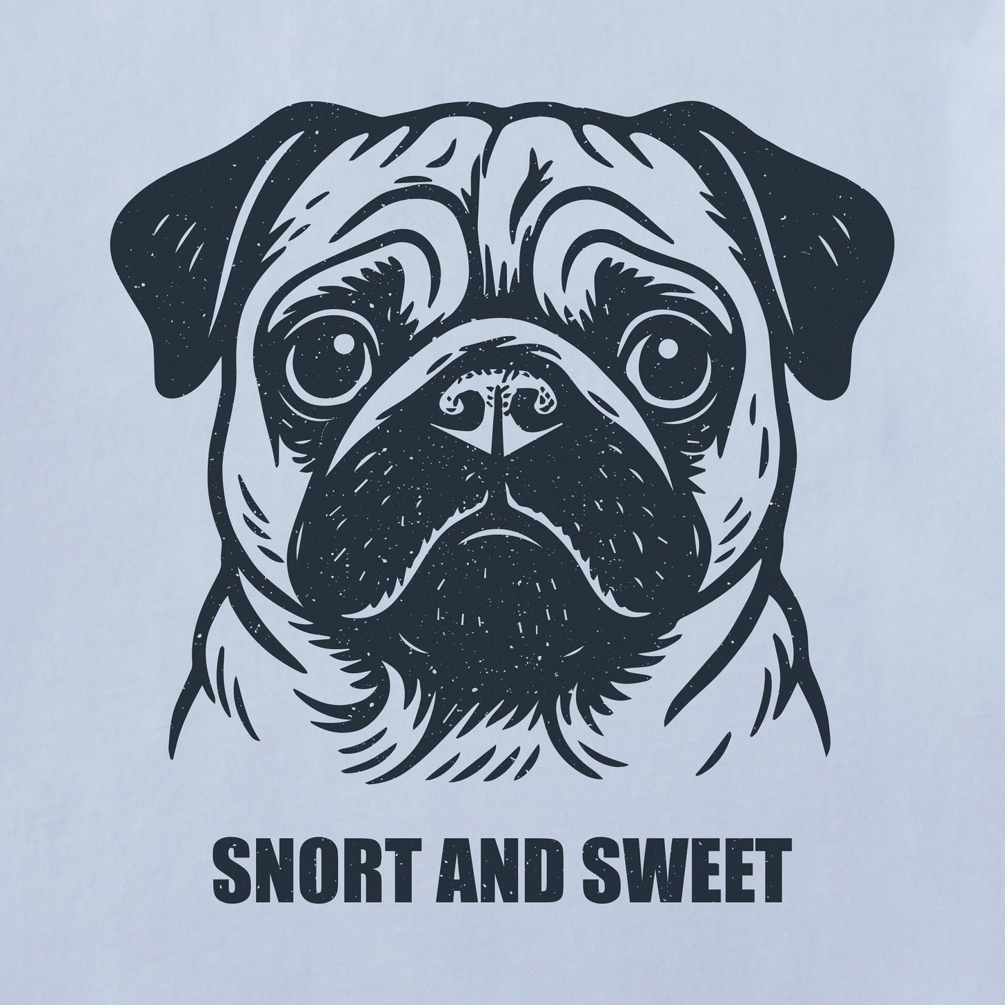 Women's Bert's Snort & Sweet Pug Short Sleeve Crusher Tee