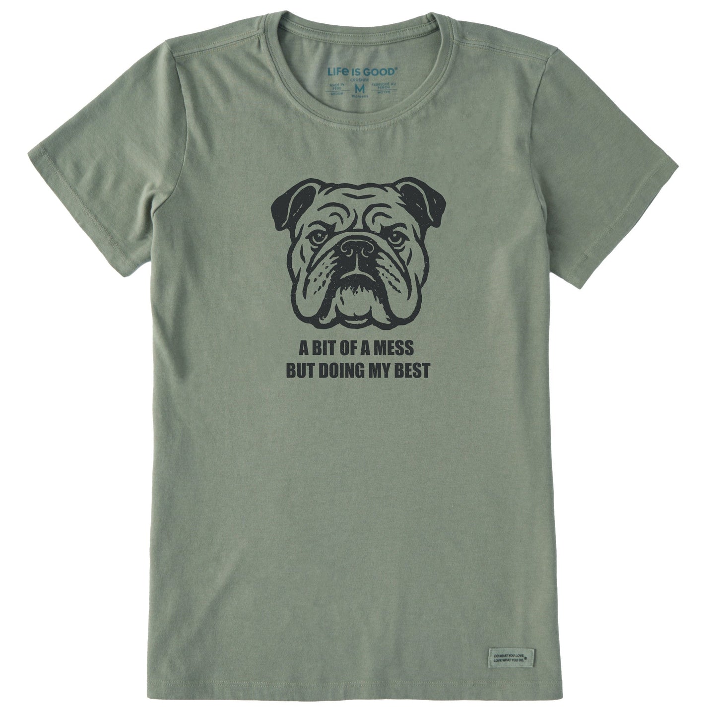 Women's Bert's Bit of a Mess Bulldog Short Sleeve Crusher Tee