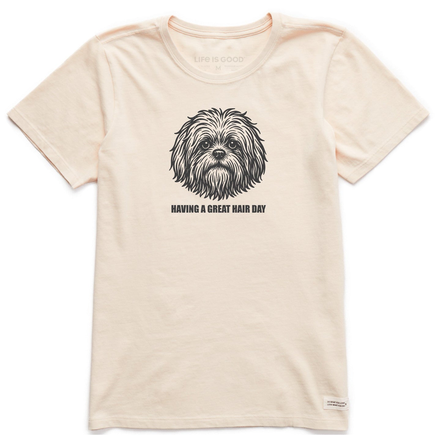 Women's Bert's Great Hair Day Shih Tzu Short Sleeve Crusher Tee