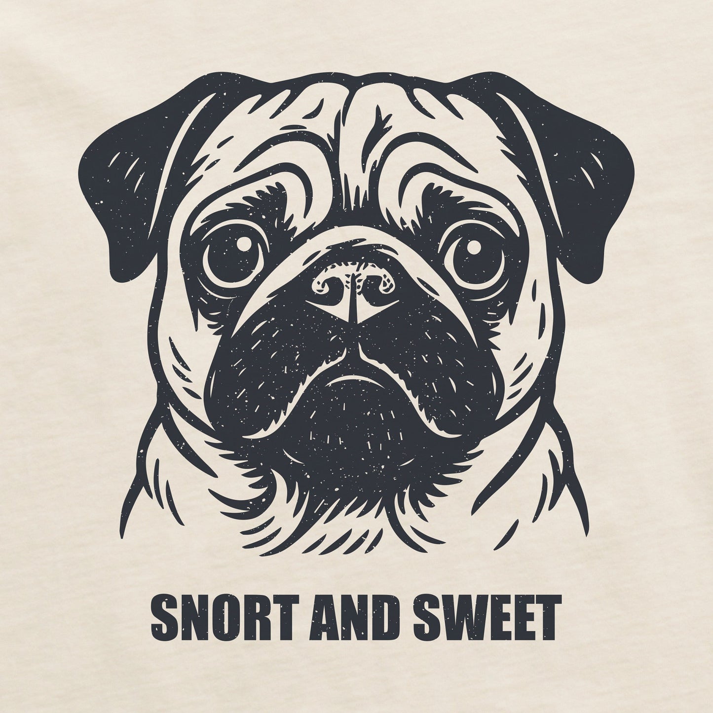 Women's Bert's Snort & Sweet Pug Short Sleeve Crusher Tee