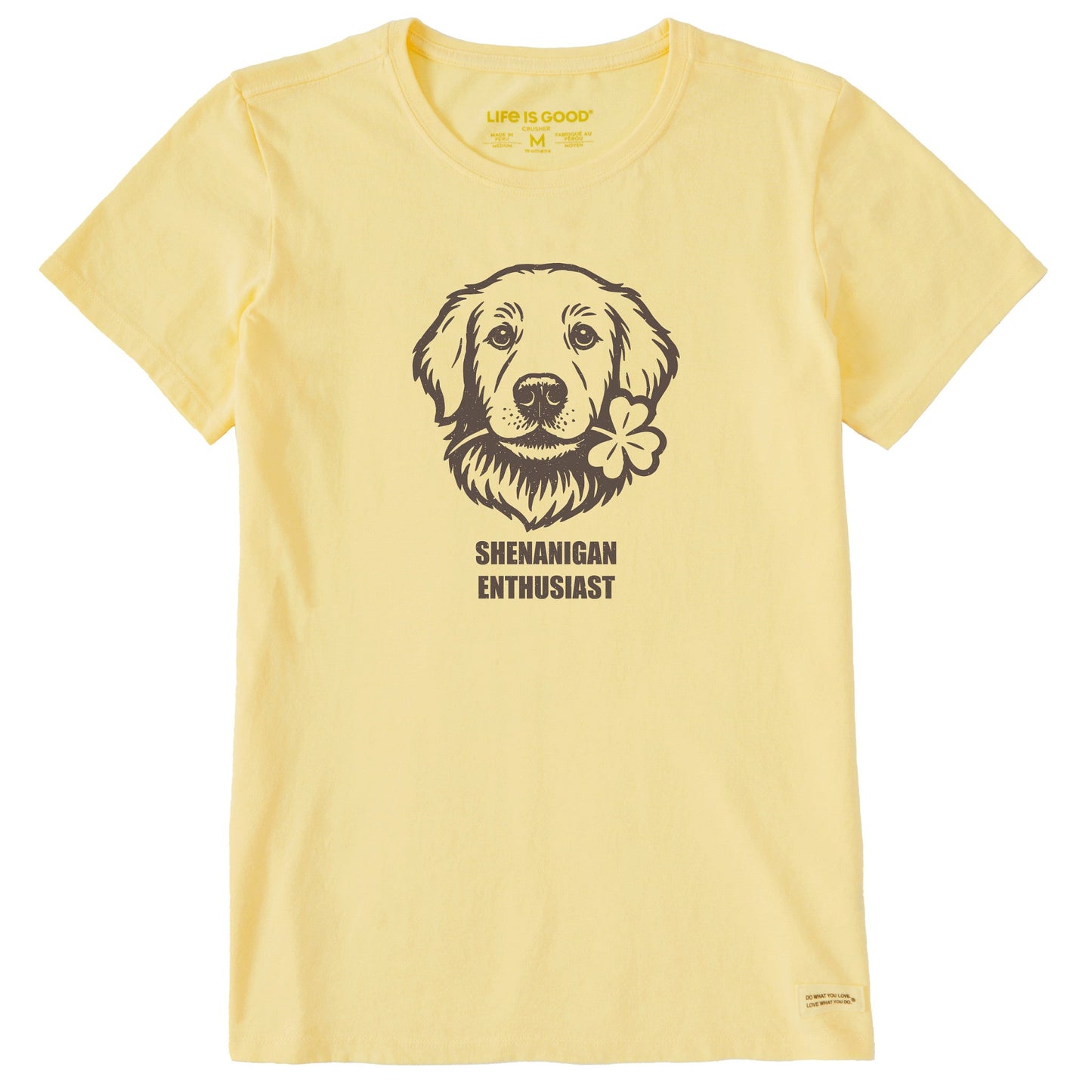 Women's Bert's Shenanigan Enthusiast Golden Short Sleeve Crusher Tee