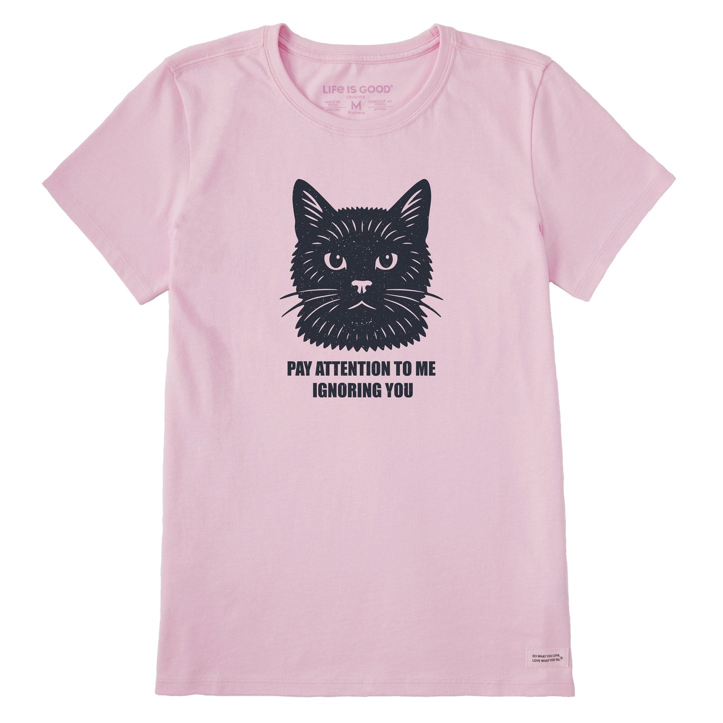 Women's Bert's Ignore You Cat Short Sleeve Crusher Tee
