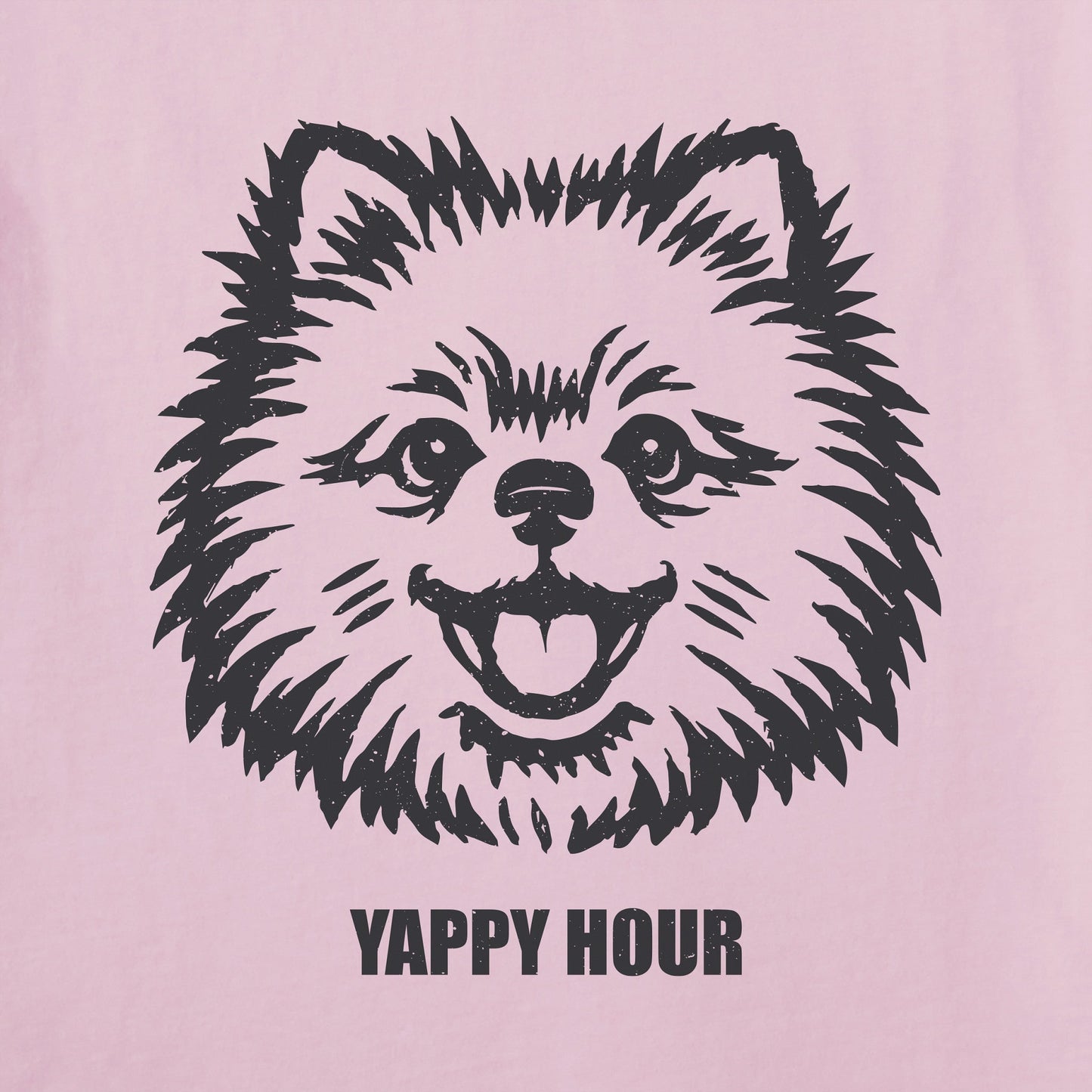 Women's Bert's Yappy Hour Pomeranian Short Sleeve Crusher Tee