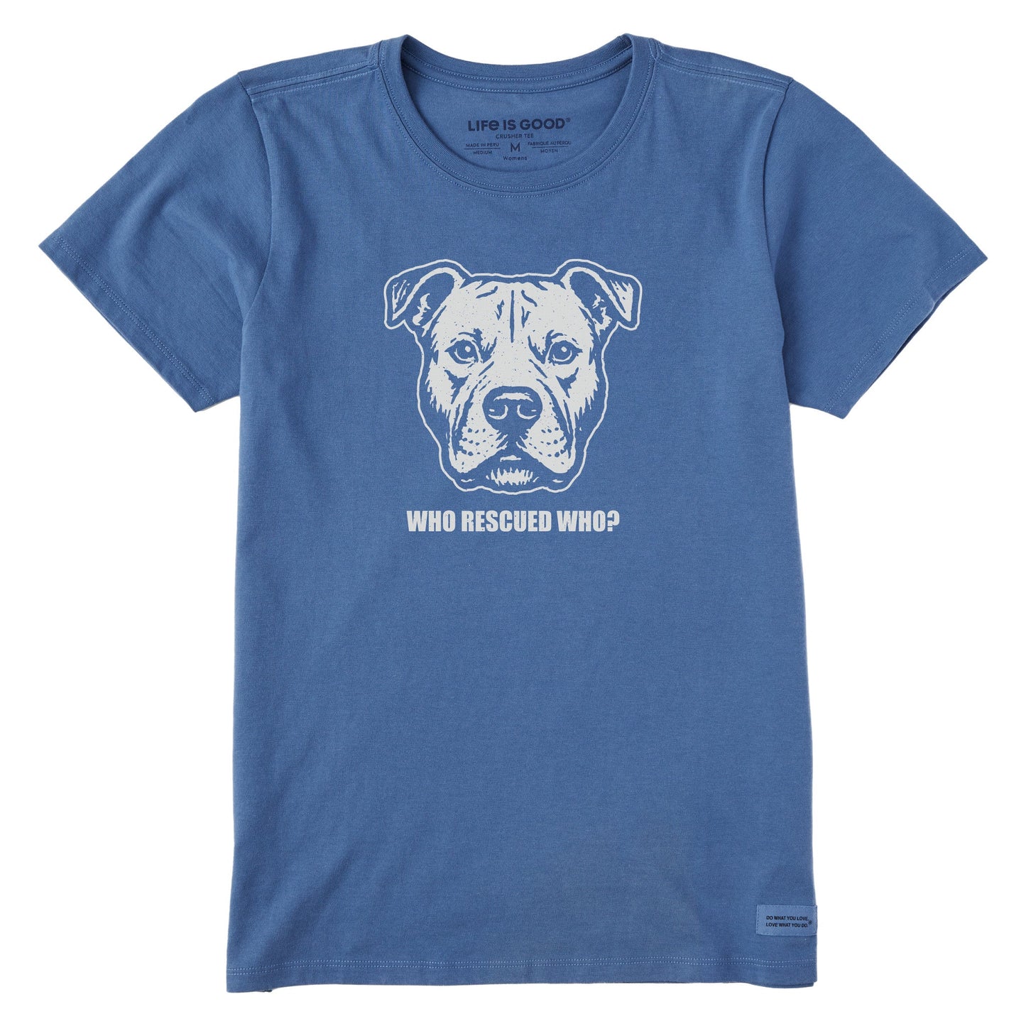 Women's Bert's Who Rescued Who Pit Short Sleeve Crusher Tee