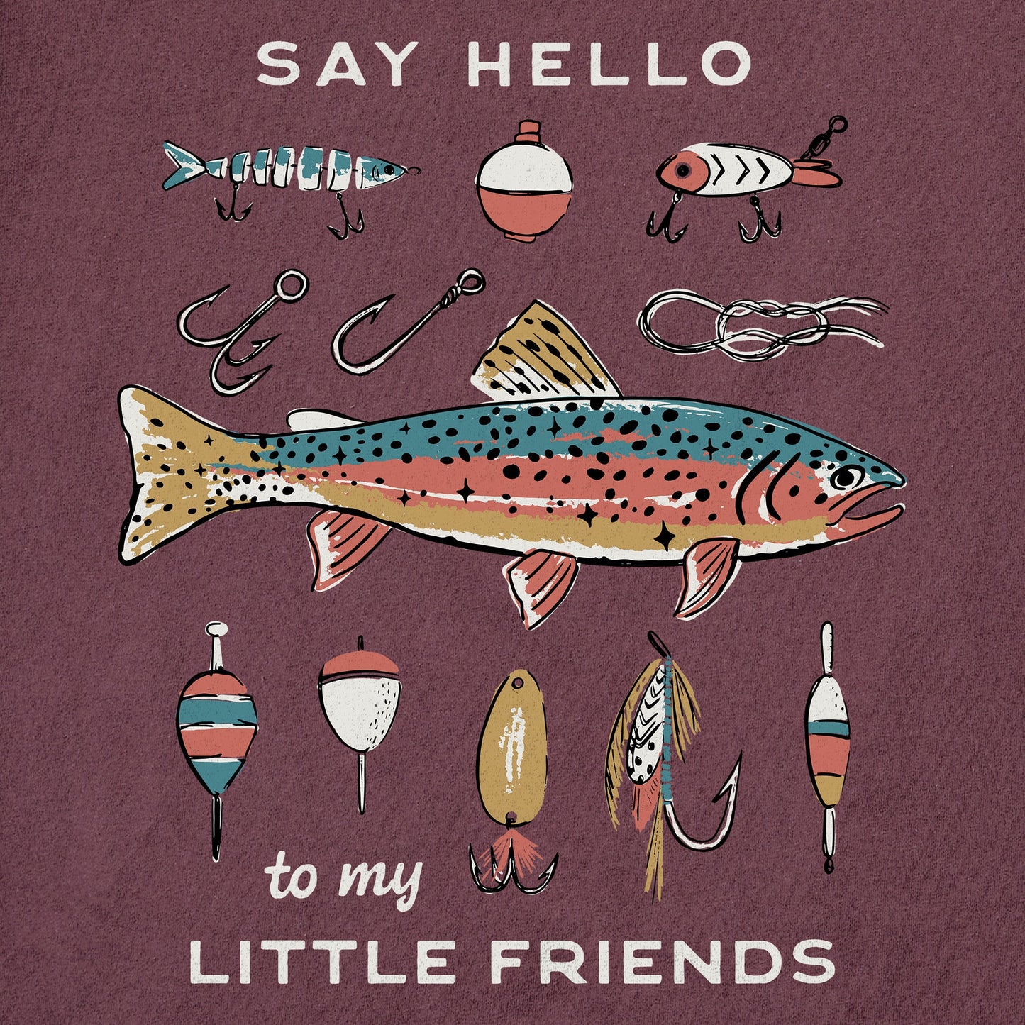 Men's Little Fishing Friends Short Sleeve Crusher Tee