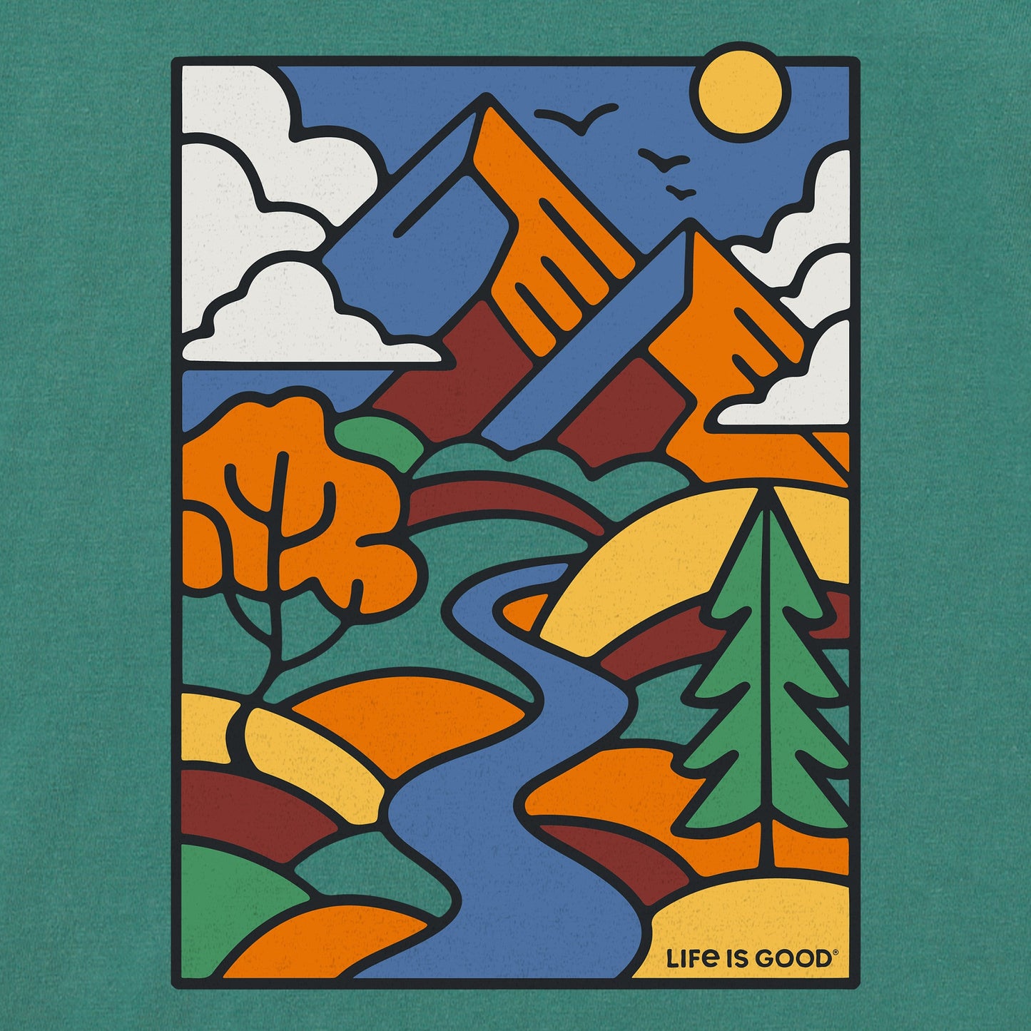 Women's What a Mountain Scene Short Sleeve Crusher Boxy Tee