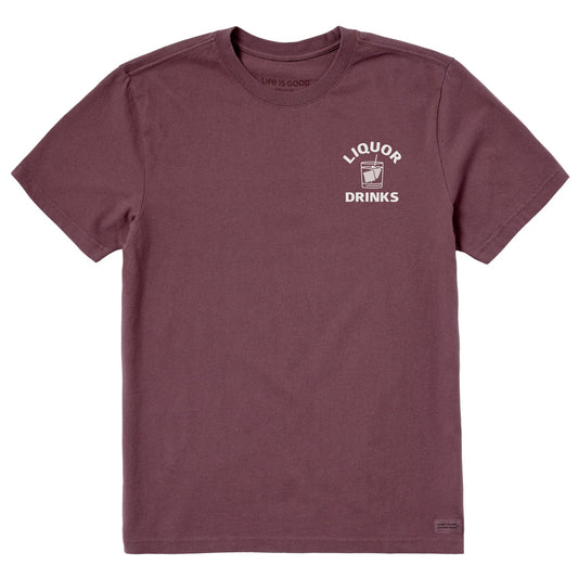 Men's Liquor Drinks Short Sleeve Crusher Tee
