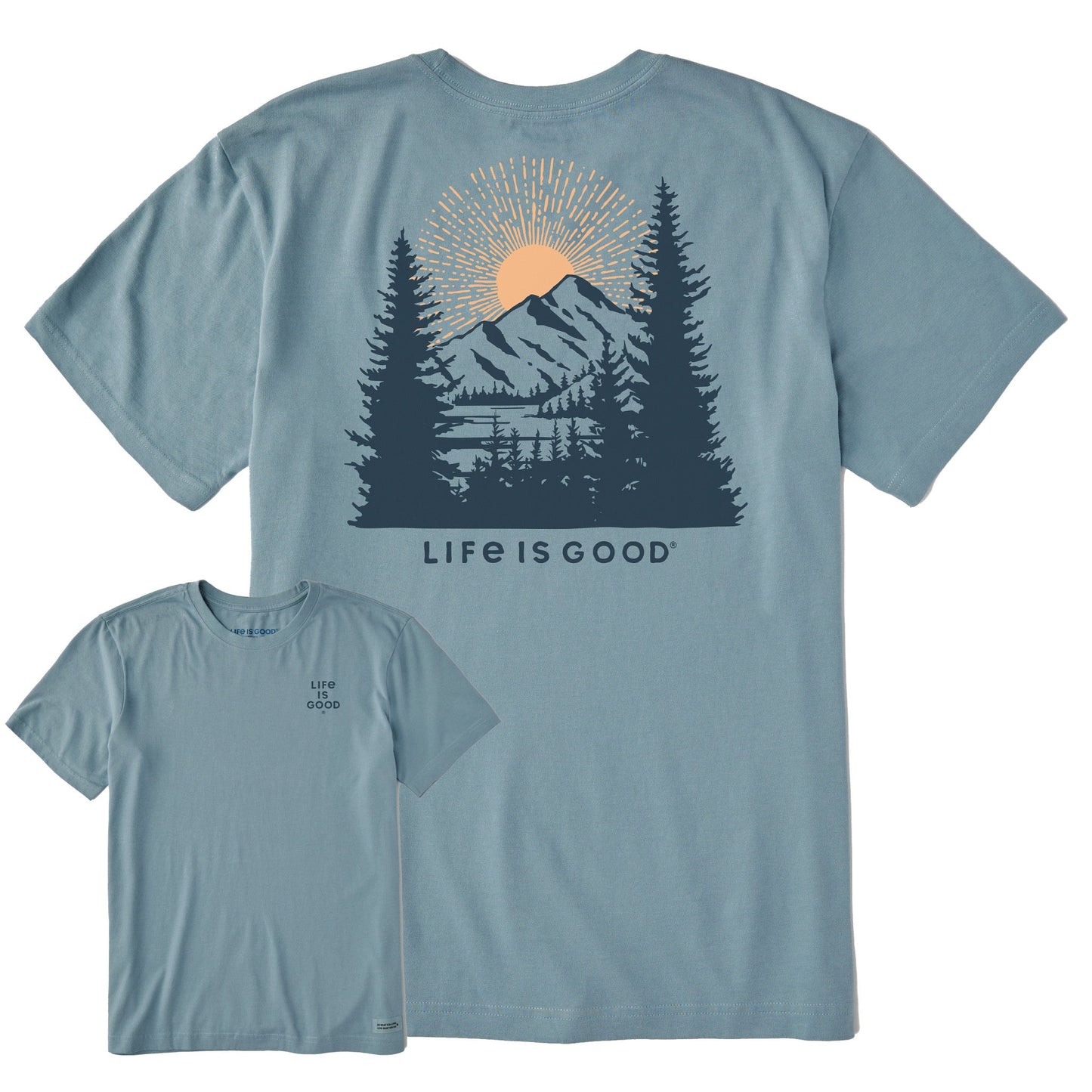 Men's Sunset in the Mountains Short Sleeve Crusher Tee
