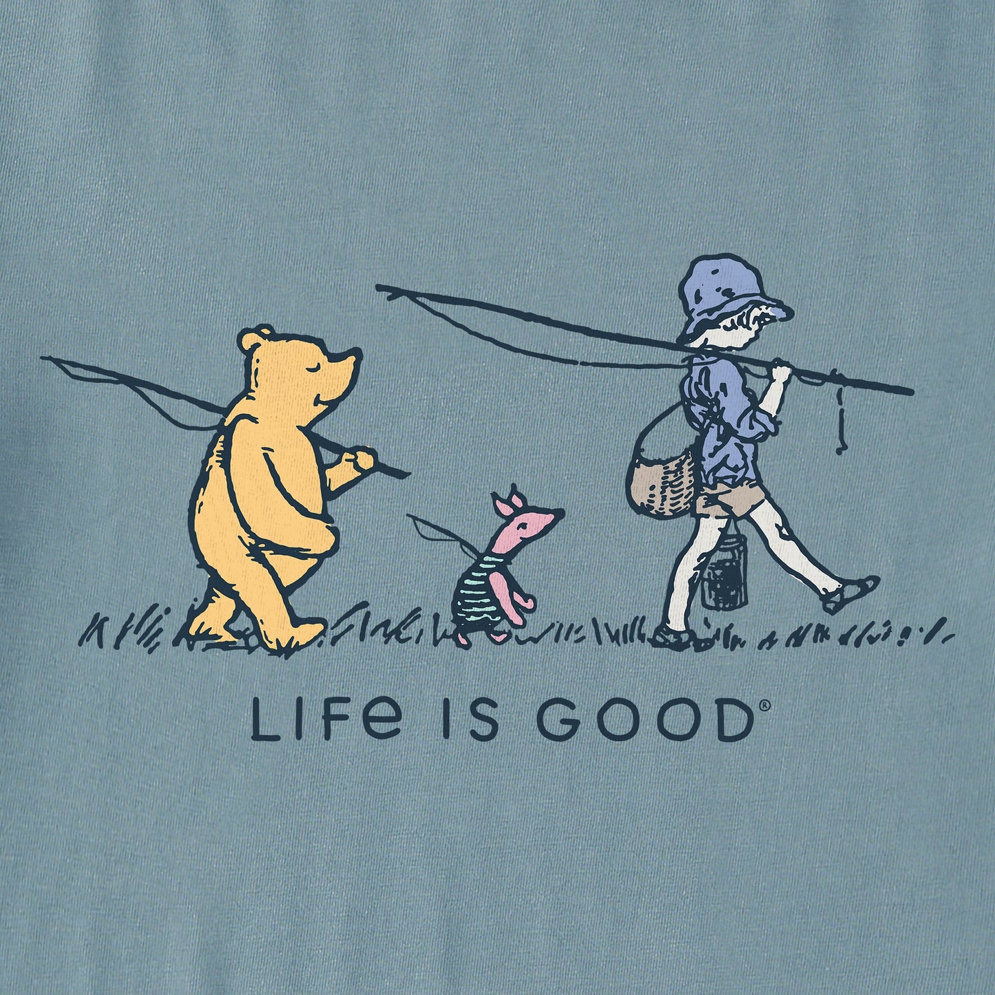 Men's Gone Fishin' Winnie Short Sleeve Crusher Tee