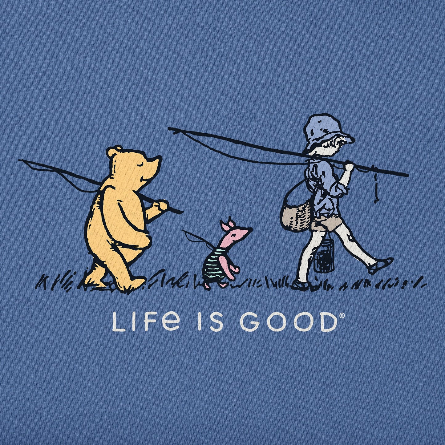 Men's Gone Fishin' Winnie Short Sleeve Crusher Tee