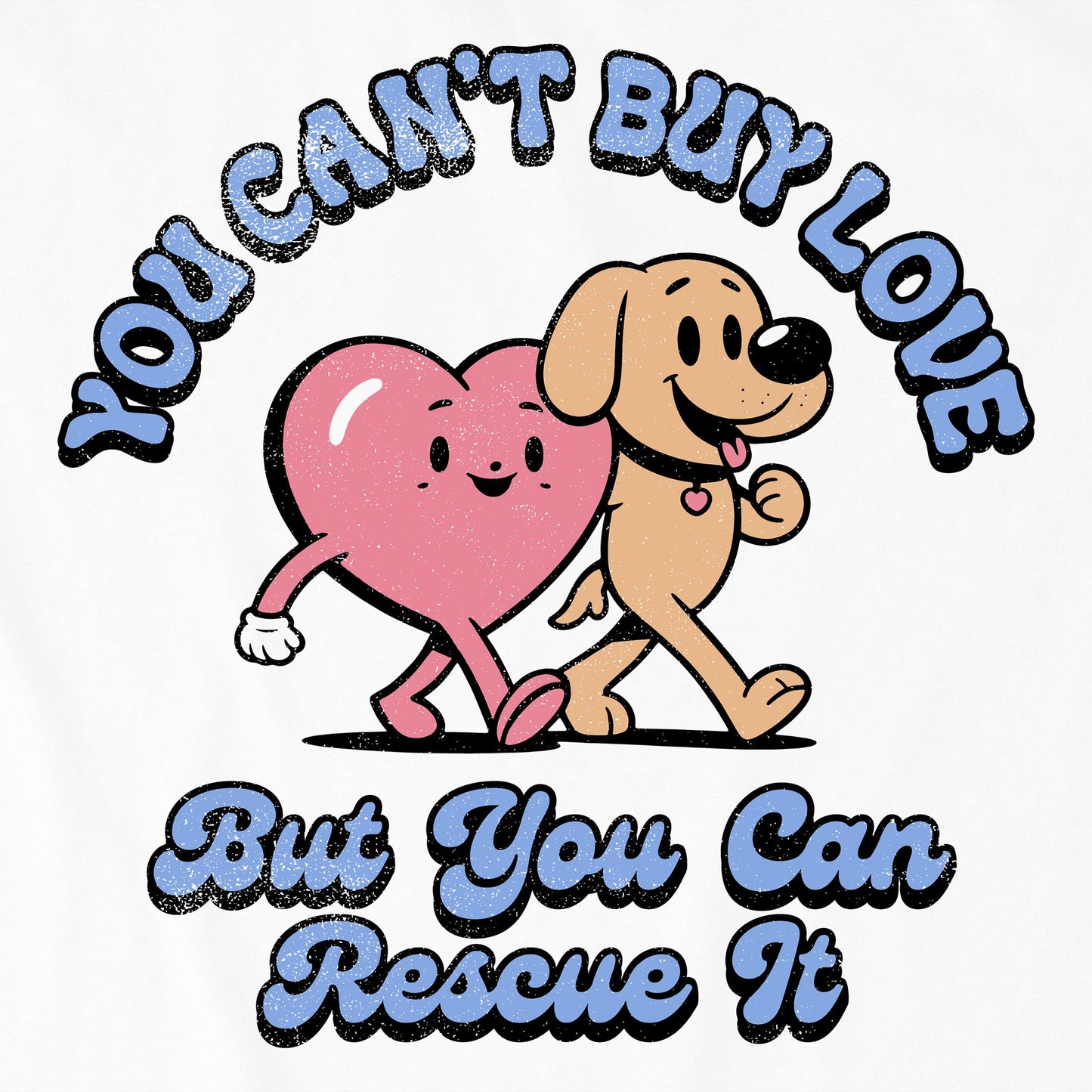 Kids Rescue Love Mascots Short Sleeve Crusher Tee