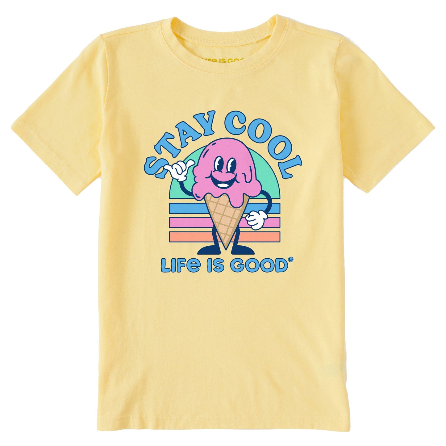 Kids Stay Cool Ice Cream Cone Short Sleeve Crusher Tee