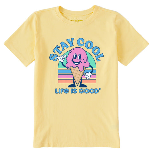Kids Stay Cool Ice Cream Cone Short Sleeve Crusher Tee
