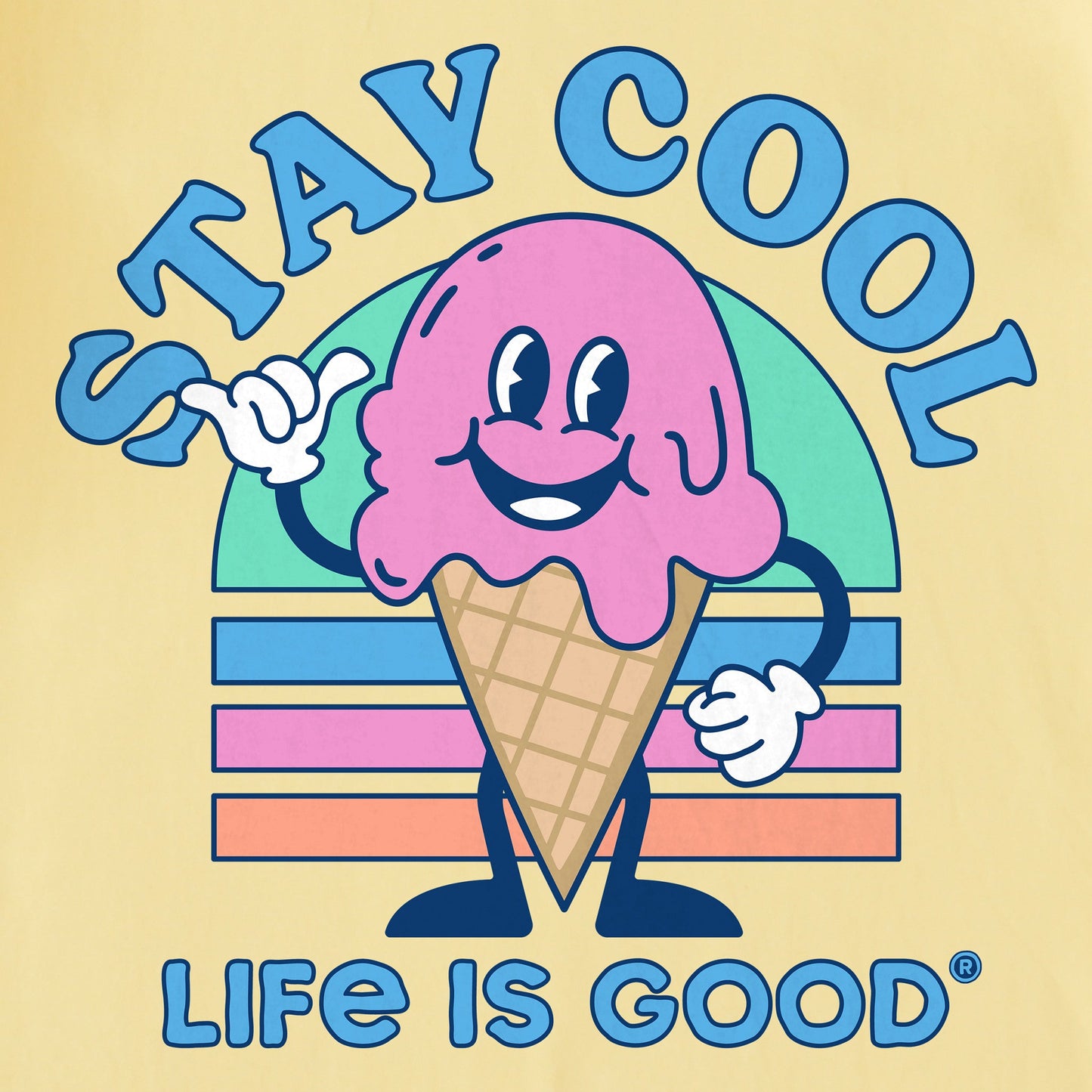 Men's Stay Cool Ice Cream Cone Short Sleeve Tee