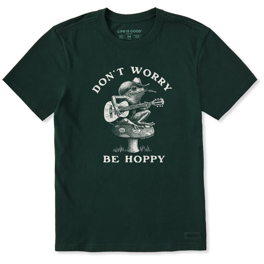 Men's Don't Worry Be Hoppy Frog Short Sleeve Crusher Tee