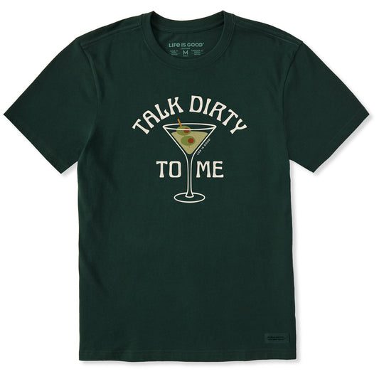 Men's Talk Dirty to My Martini Short Sleeve Crusher Tee