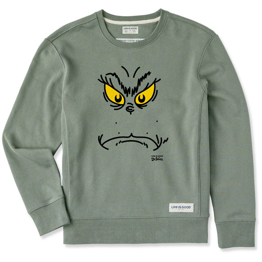 Women's Grinchy Face Simply True Crew