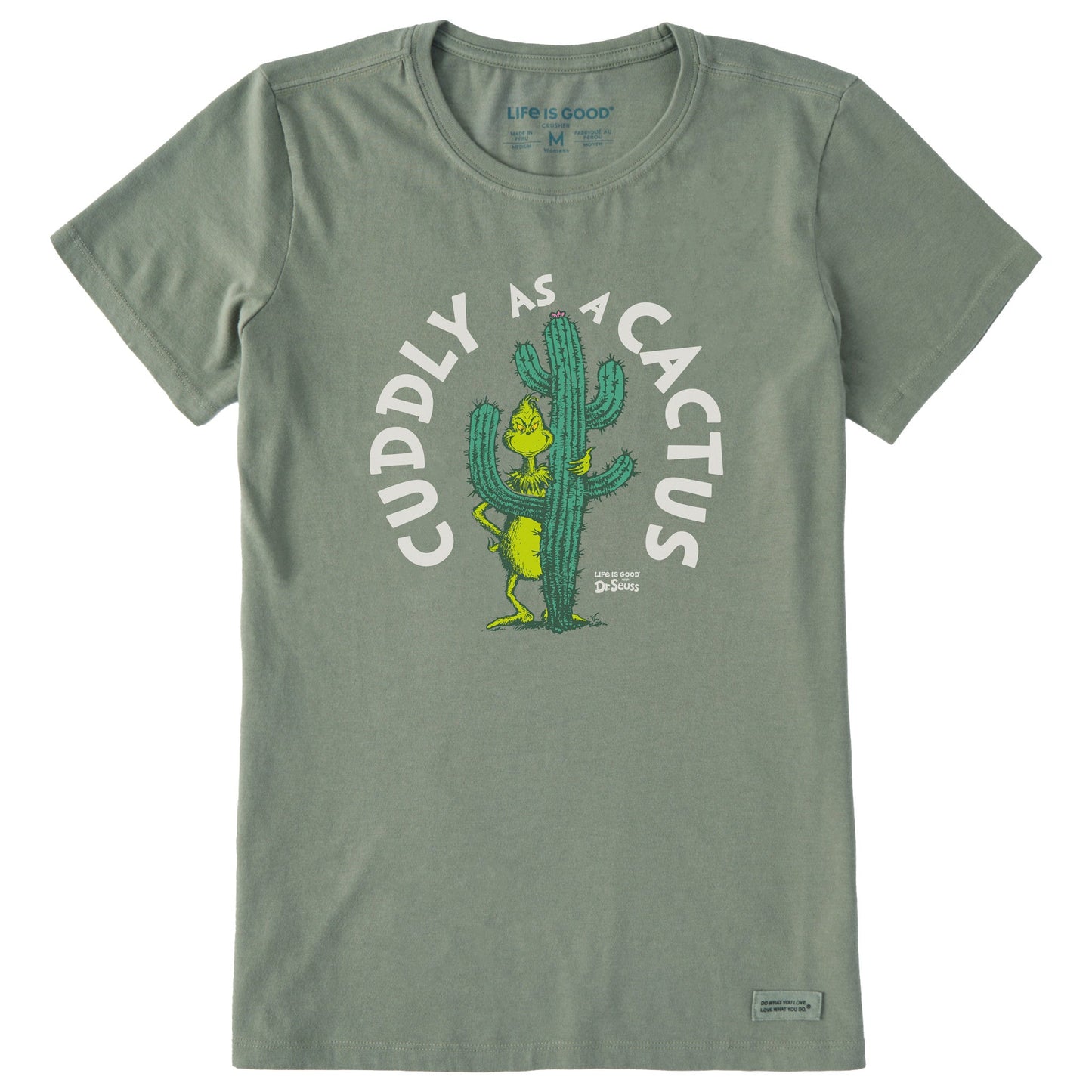 Women's Cuddly as a Cactus Grinch Short Sleeve Crusher Tee