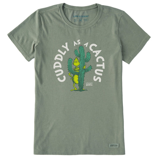 Women's Cuddly as a Cactus Grinch Short Sleeve Crusher Tee