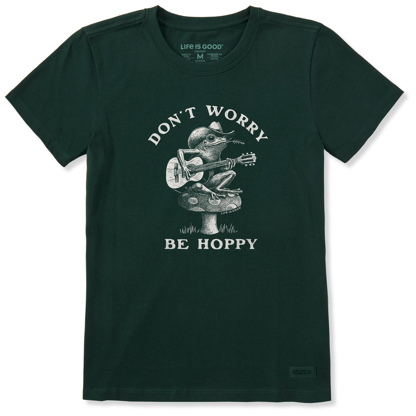Women's Don't Worry Be Hoppy Frog Short Sleeve Crusher Tee