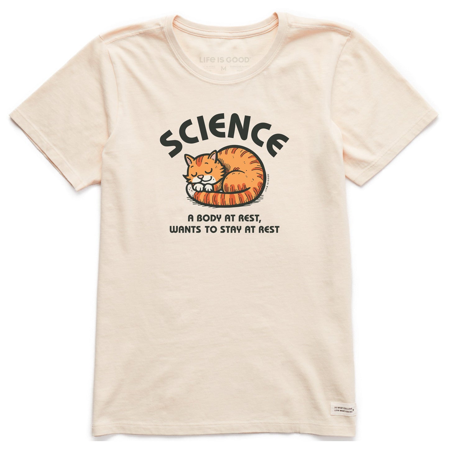 Women's Science Resting Cat Short Sleeve Crusher Tee