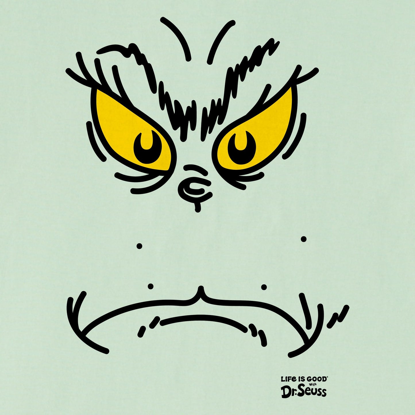 Kids Grinchy Face Short Sleeve Crusher Tee