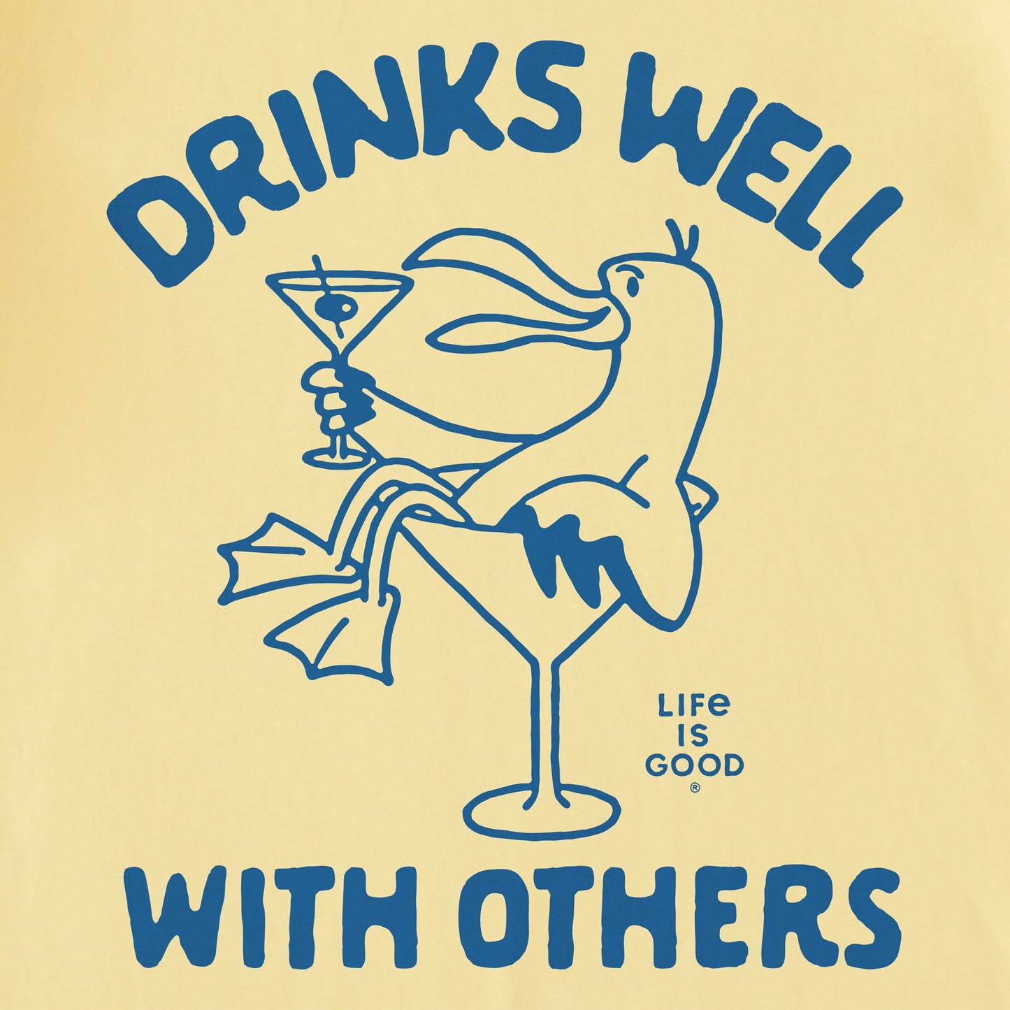 Men's Drinks Well with Others Seagull Martini Short Sleeve Tee
