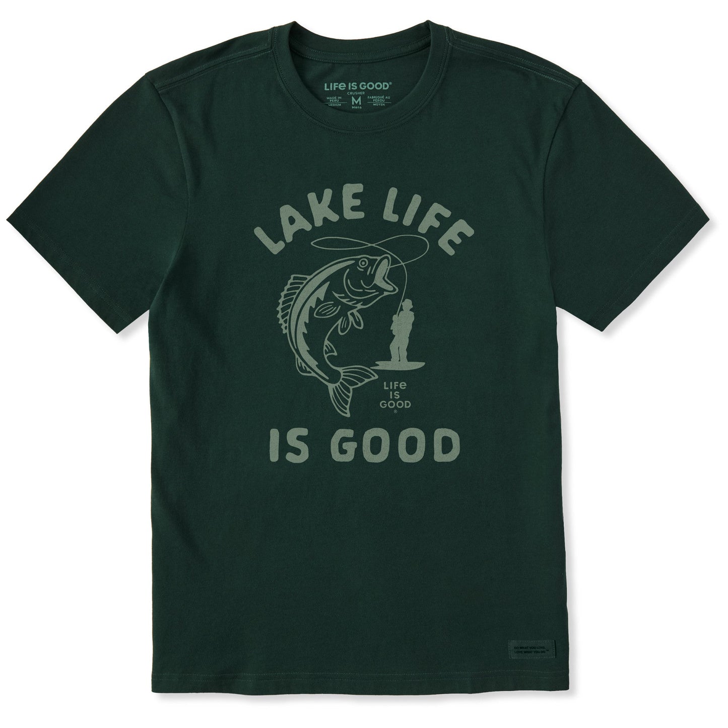 Men's Lake Life Large Mouth Bass Short Sleeve Crusher Tee