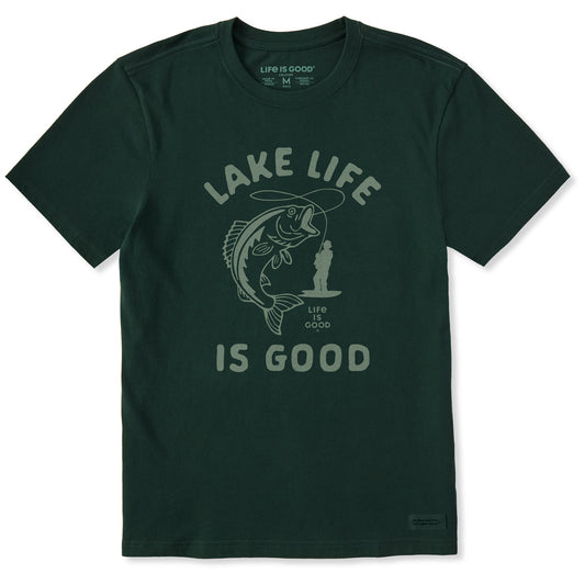 Men's Lake Life Large Mouth Bass Short Sleeve Crusher Tee