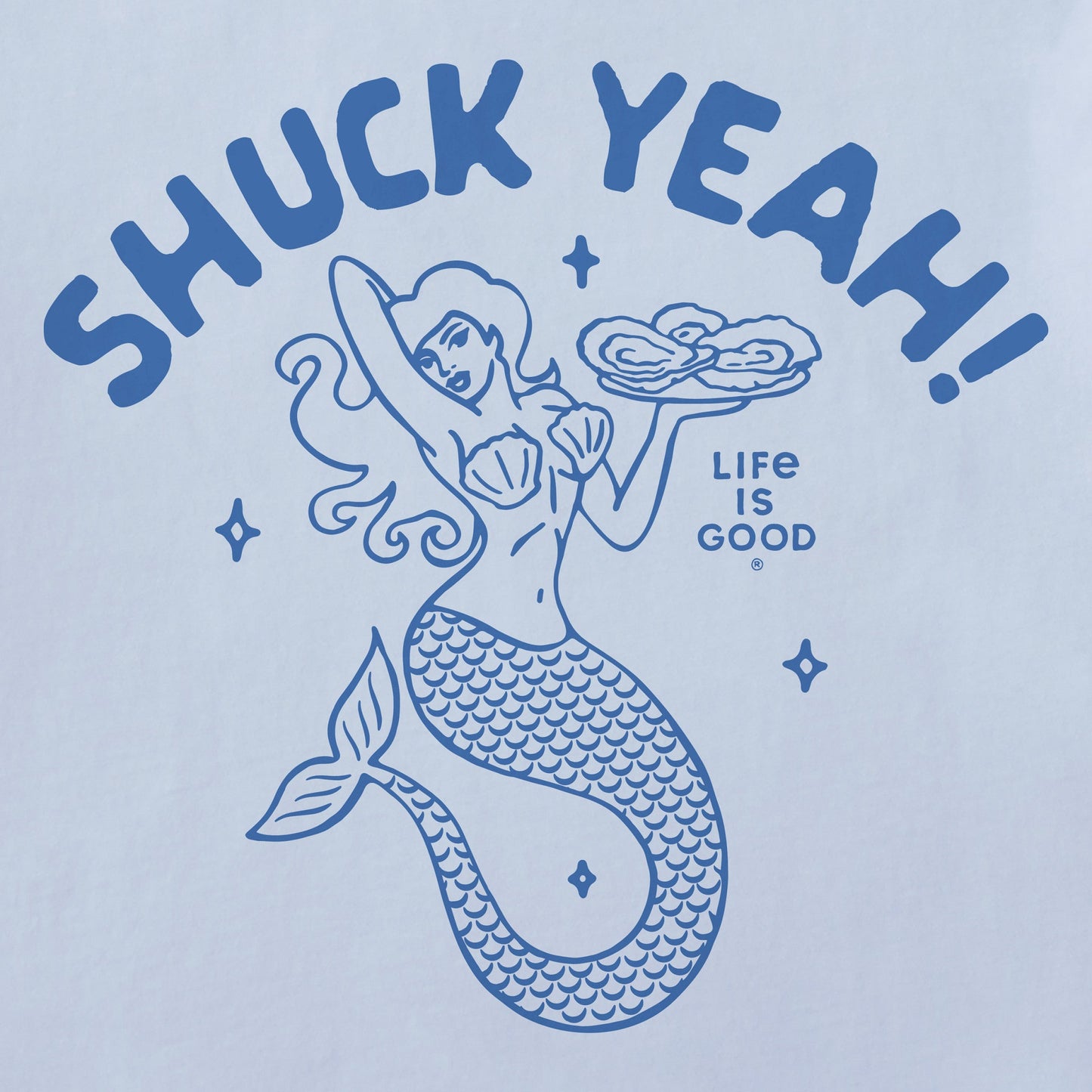 Women's Shuck Yeah! Mermaid Short Sleeve Crusher Boxy Tee