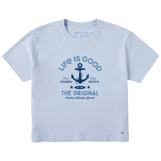 Women's Stay Grounded Anchor Short Sleeve Crusher Boxy Tee